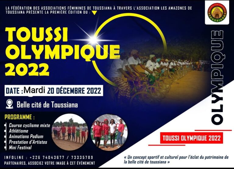 Rendez-vous le 20 Décembre 2022 dans la belle cité de TOUSSIANA à la découverte de la 1ère édition de TOUSSI  OLYMPIQUE  2022 .